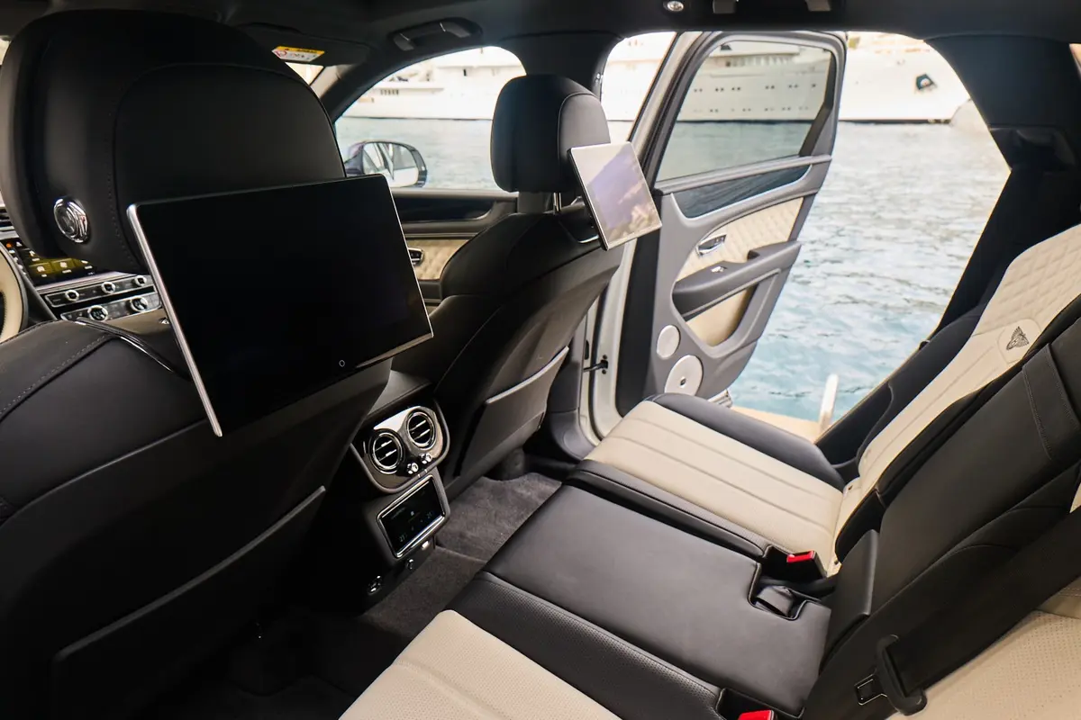Bentley Bentayga V8-S 2024, interior — Venice Lux Car Rental, Venice. The Bentley Bentayga V8-S carries its 550 hp with the kind of composure that defines…