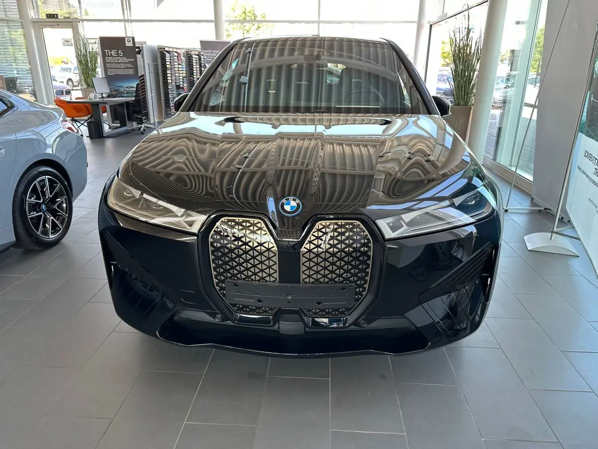 BMW IX M60 2023, front view — Venice Lux Car Rental, Venice. The BMW iX M60 brings 619 hp into a fully electric SUV body, which means the usual…
