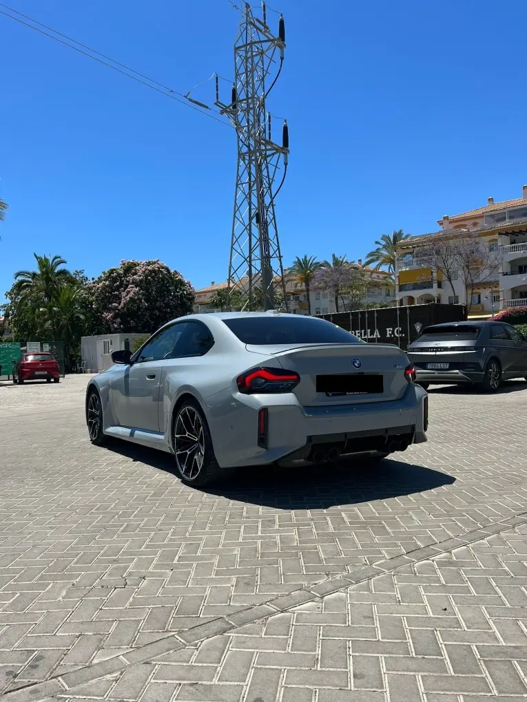 BMW M2 2024, exterior — Venice Lux Car Rental, Venice. The 2024 BMW M2 is the compact end of the sport lineup here, and it earns that spot…