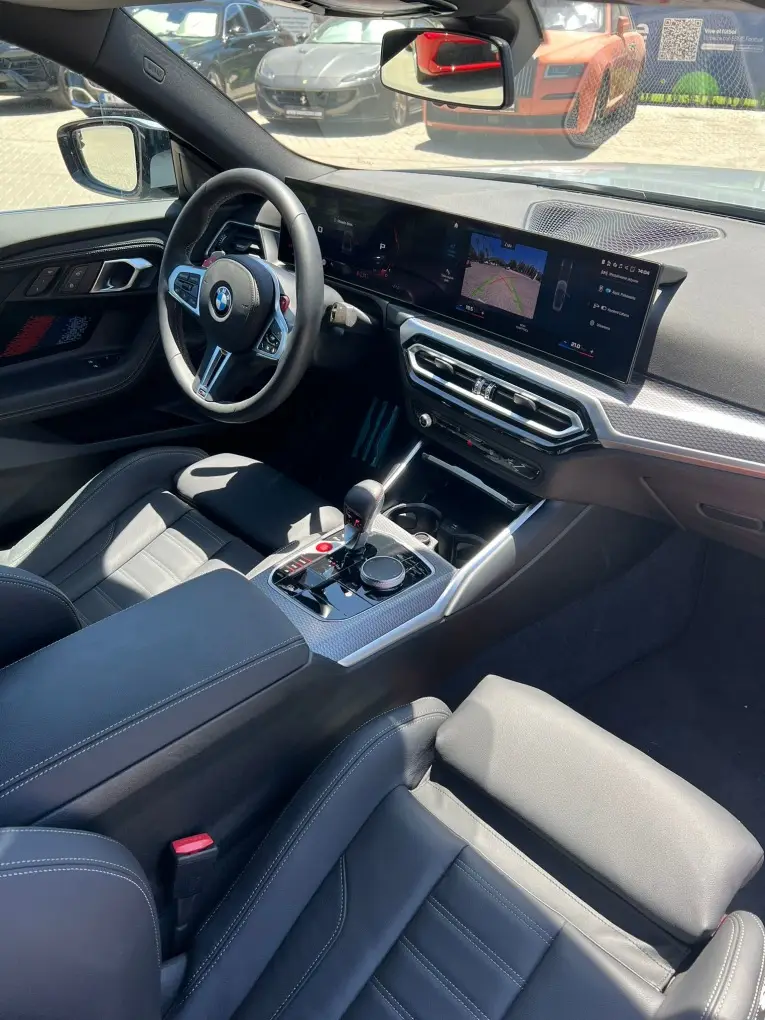 BMW M2 2024, front view — Venice Lux Car Rental, Venice. The 2024 BMW M2 is the compact end of the sport lineup here, and it earns that spot…