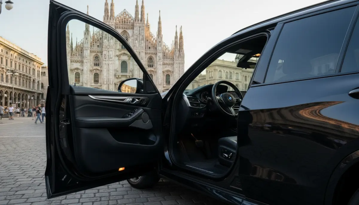 BMW X5 4.0i M 2025, interior — Venice Lux Car Rental, Venice. The BMW X5 4.0i M brings 381 hp to a body that still reads as a family SUV rather than a…