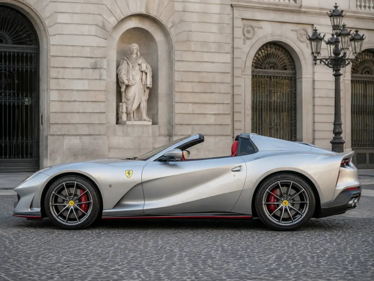 Ferrari 812 GTS 2024, dashboard — Venice Lux Car Rental, Venice. The 2024 Ferrari 812 GTS puts 800 hp behind two seats and leaves little room for…