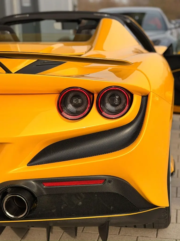 Ferrari F8 SPIDER 2023, front view — Venice Lux Car Rental, Venice. The Ferrari F8 Spider pairs a 720 hp twin-turbo V8 with a folding hard top, so the…