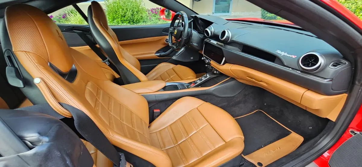 Ferrari Portofino M 2023, exterior — Venice Lux Car Rental, Venice. The Ferrari Portofino M sits in an easy middle ground: 620 hp and a folding hard top,…