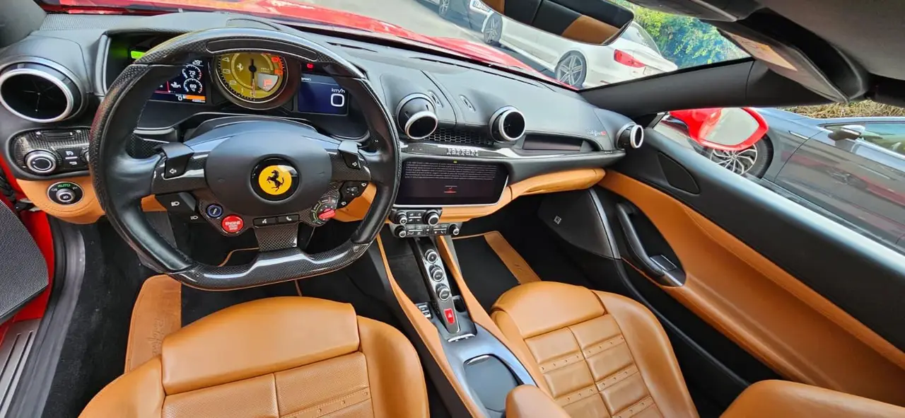 Ferrari Portofino M 2023, front view — Venice Lux Car Rental, Venice. The Ferrari Portofino M sits in an easy middle ground: 620 hp and a folding hard top,…