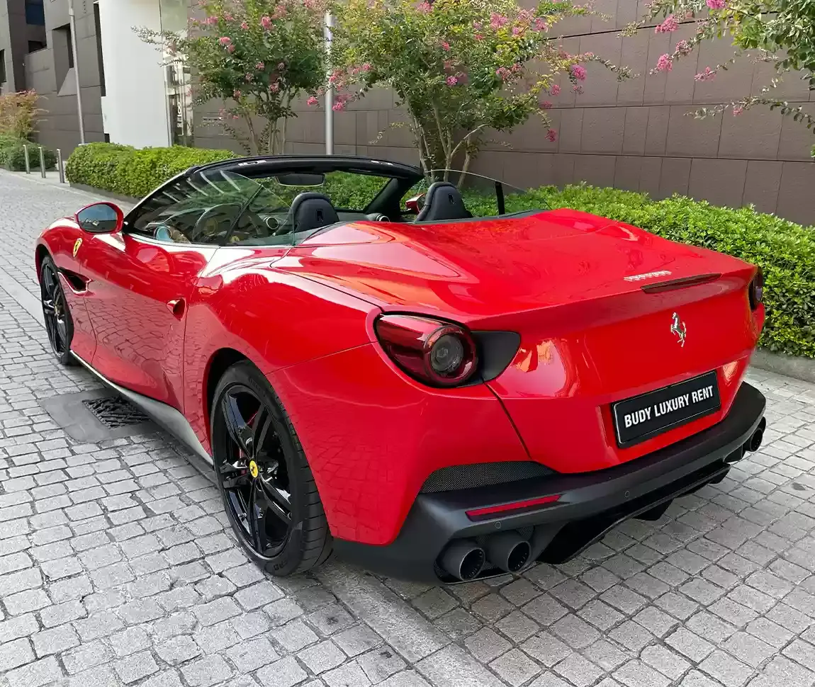 Ferrari Portofino M 2023, dashboard — Venice Lux Car Rental, Venice. The Ferrari Portofino M sits in an easy middle ground: 620 hp and a folding hard top,…