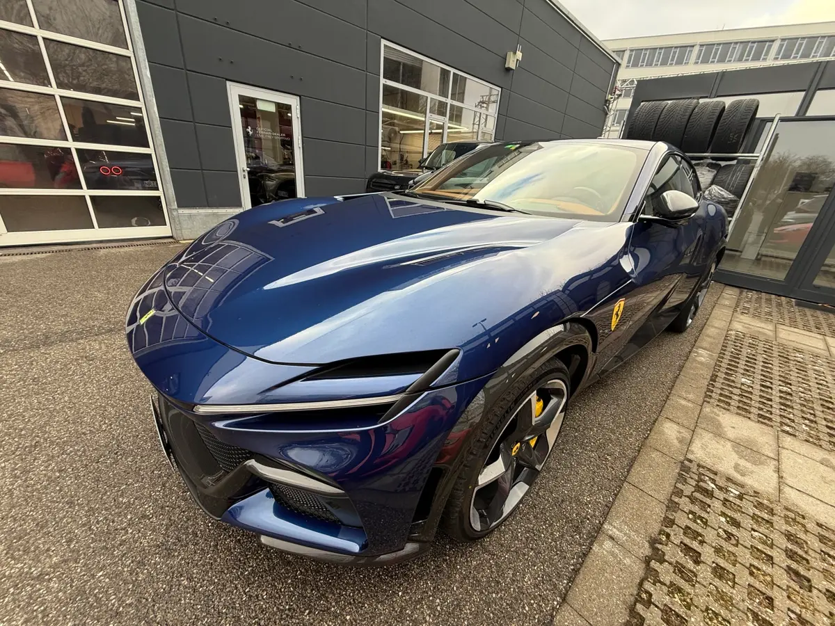 Ferrari Purosangue 2024, front view — Venice Lux Car Rental, Venice. The Ferrari Purosangue brings something unusual to a supercar rental fleet: five real…
