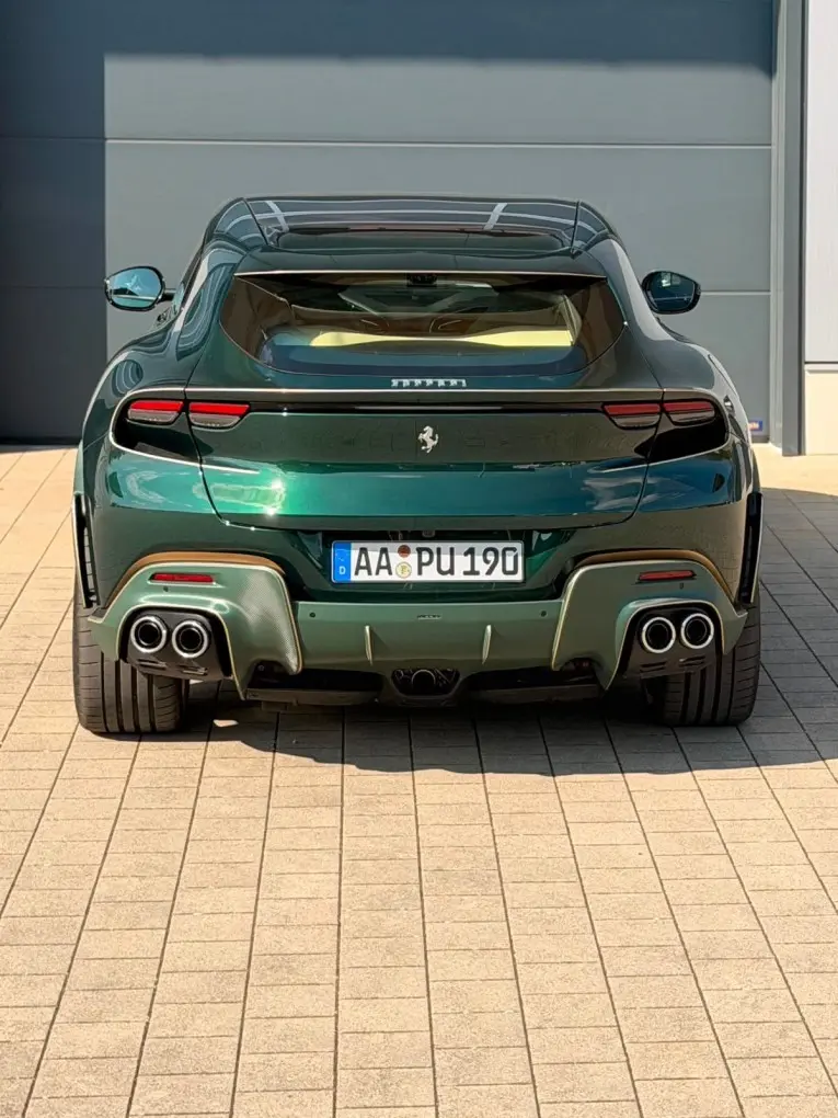 Ferrari Purosangue Atelier 2025, front view — Venice Lux Car Rental, Venice. The Ferrari Purosangue Atelier is the rare Ferrari built for four. With 715 hp and…