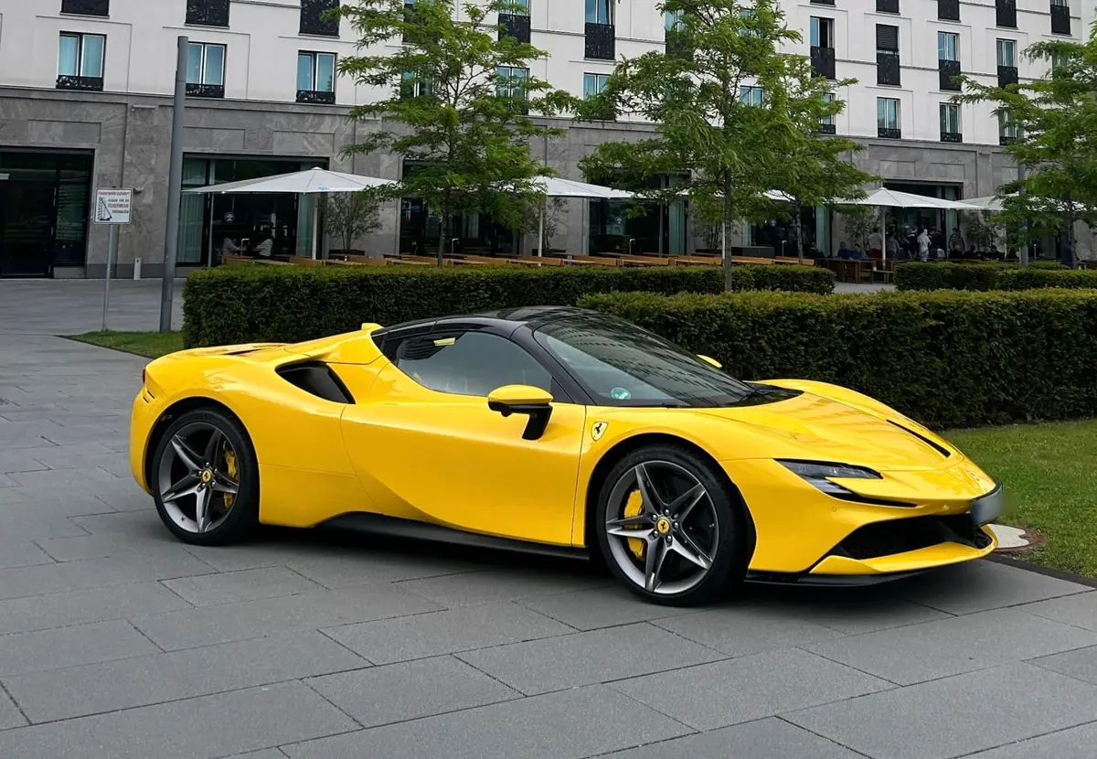 Ferrari SF90 Spider 2024 — Venice Lux Car Rental, Venice. The Ferrari SF90 Spider sits at the top of what a two-seat convertible can do: 986 hp…
