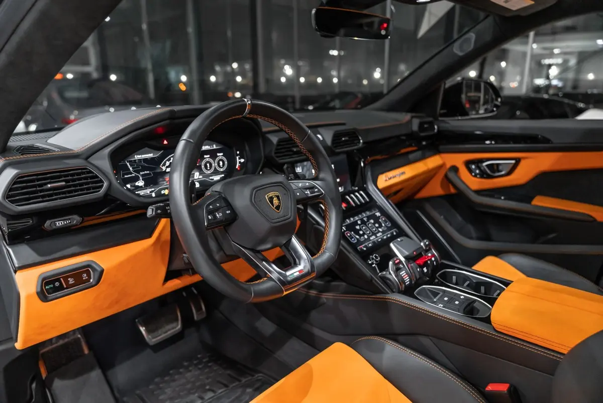 Lamborghini Urus S 2024, dashboard — Venice Lux Car Rental, Venice. The Lamborghini Urus S pairs a five-seat cabin with 666 hp, which makes it the rare car…