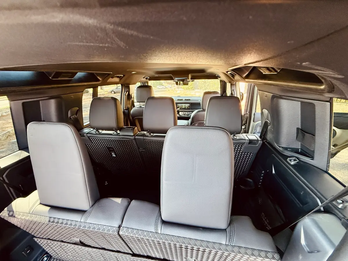 Land Rover Defender X-Dynamic 7 seater 2024, exterior — Venice Lux Car Rental, Venice. The Defender X-Dynamic in seven-seat configuration is built for groups who need real…