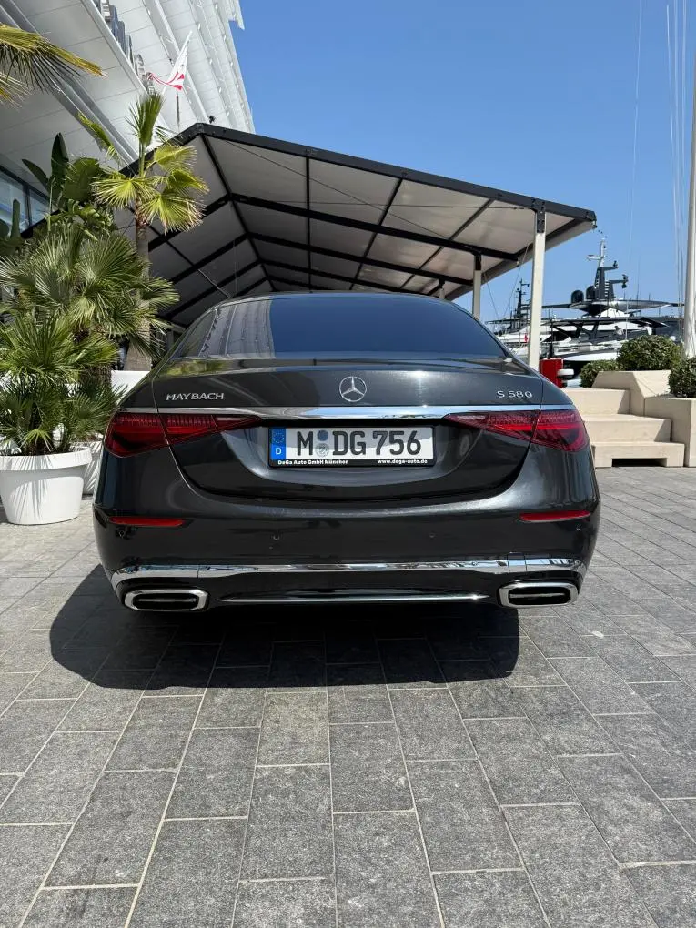 Maybach S580 2023, exterior — Venice Lux Car Rental, Venice. The Maybach S580 is built for arriving rather than driving fast, and it shows the moment…