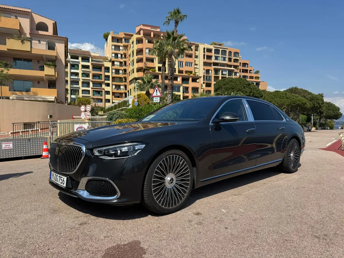Maybach S580 2023, dashboard — Venice Lux Car Rental, Venice. The Maybach S580 is built for arriving rather than driving fast, and it shows the moment…