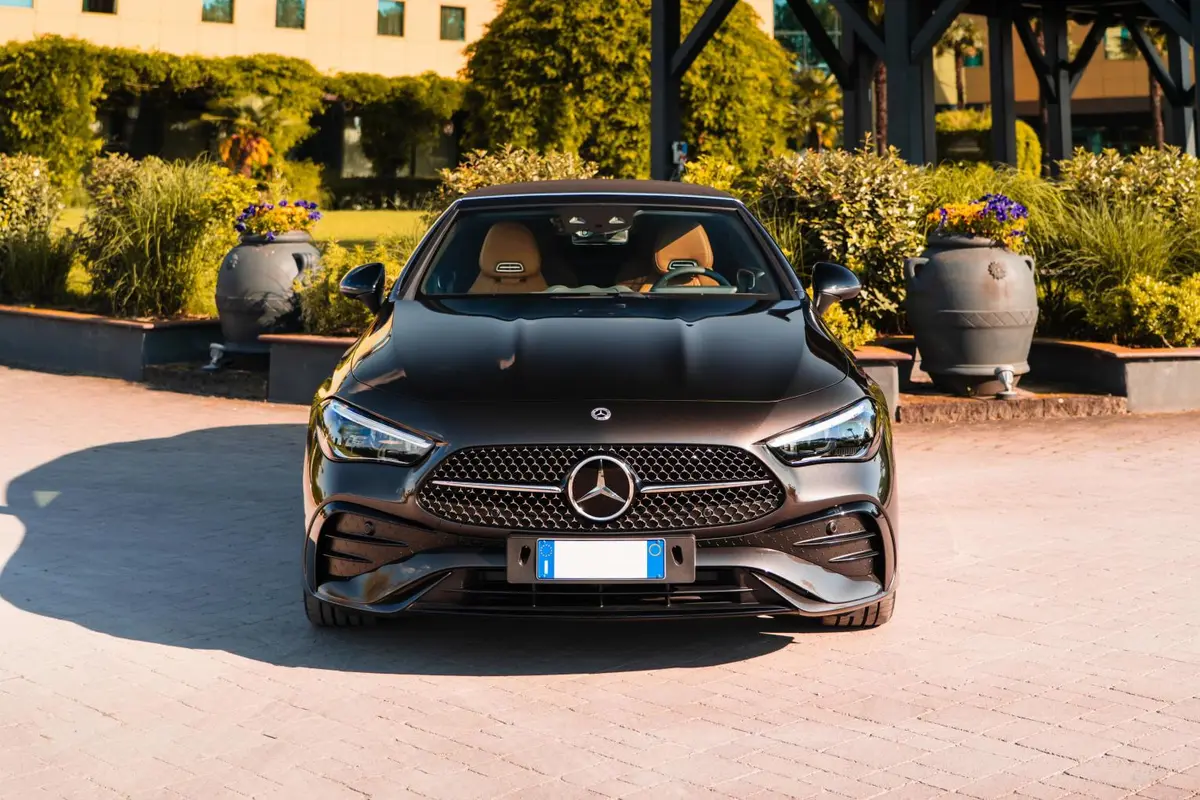 Mercedes Benz CLE 300 Cabriolet AMG Premium 2025, interior — Venice Lux Car Rental, Venice. The Mercedes Benz CLE 300 Cabriolet AMG Premium sits in a comfortable middle ground: 258…