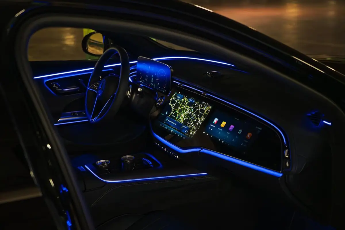 Mercedes Benz E-klasse 220d Premium Plus 2026, dashboard — Venice Lux Car Rental, Venice. The 2026 Mercedes Benz E-Klasse 220d Premium Plus is the sensible choice on a fleet full…