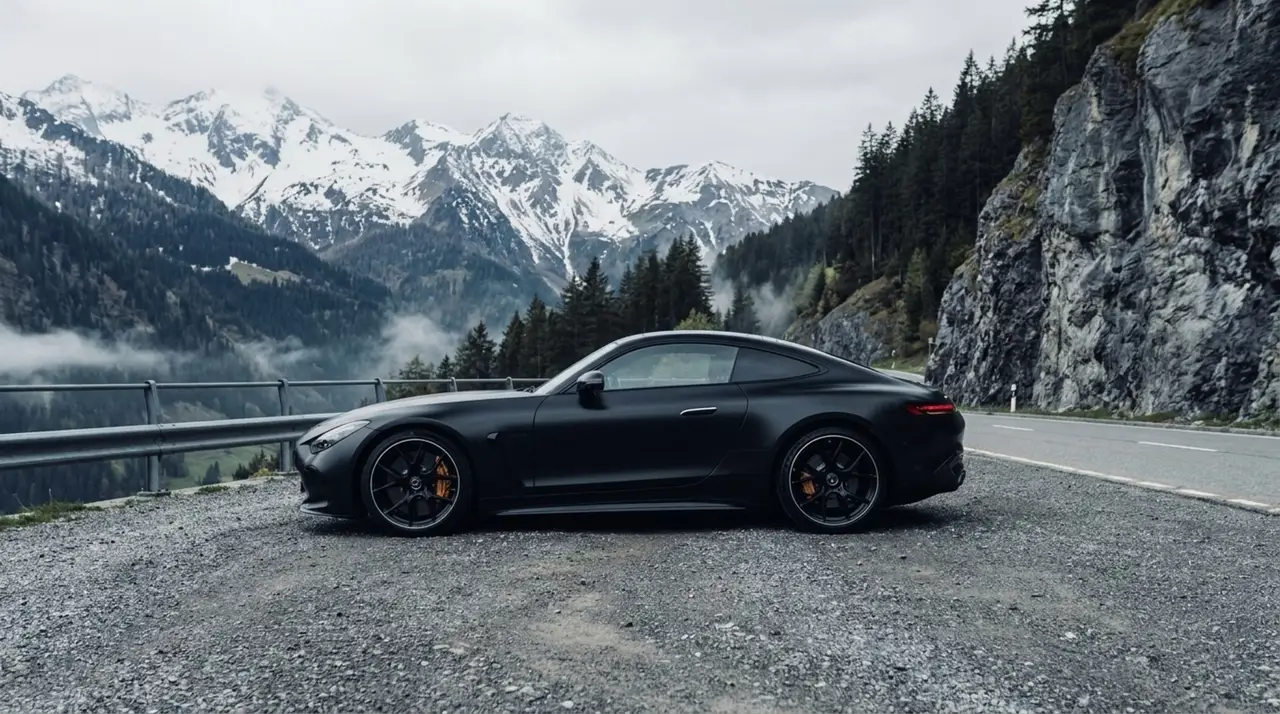 Mercedes Benz GT63 AMG Coupe 2024, exterior — Venice Lux Car Rental, Venice. The Mercedes-AMG GT63 Coupe is built around a straightforward idea: two seats, one…