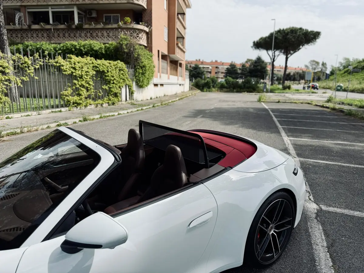 Porsche 992.2 Carrera 4 GTS Cabrio 2025, exterior — Venice Lux Car Rental, Venice. The 992.2 Carrera 4 GTS Cabrio pairs 540 hp with all-wheel drive, a combination that…