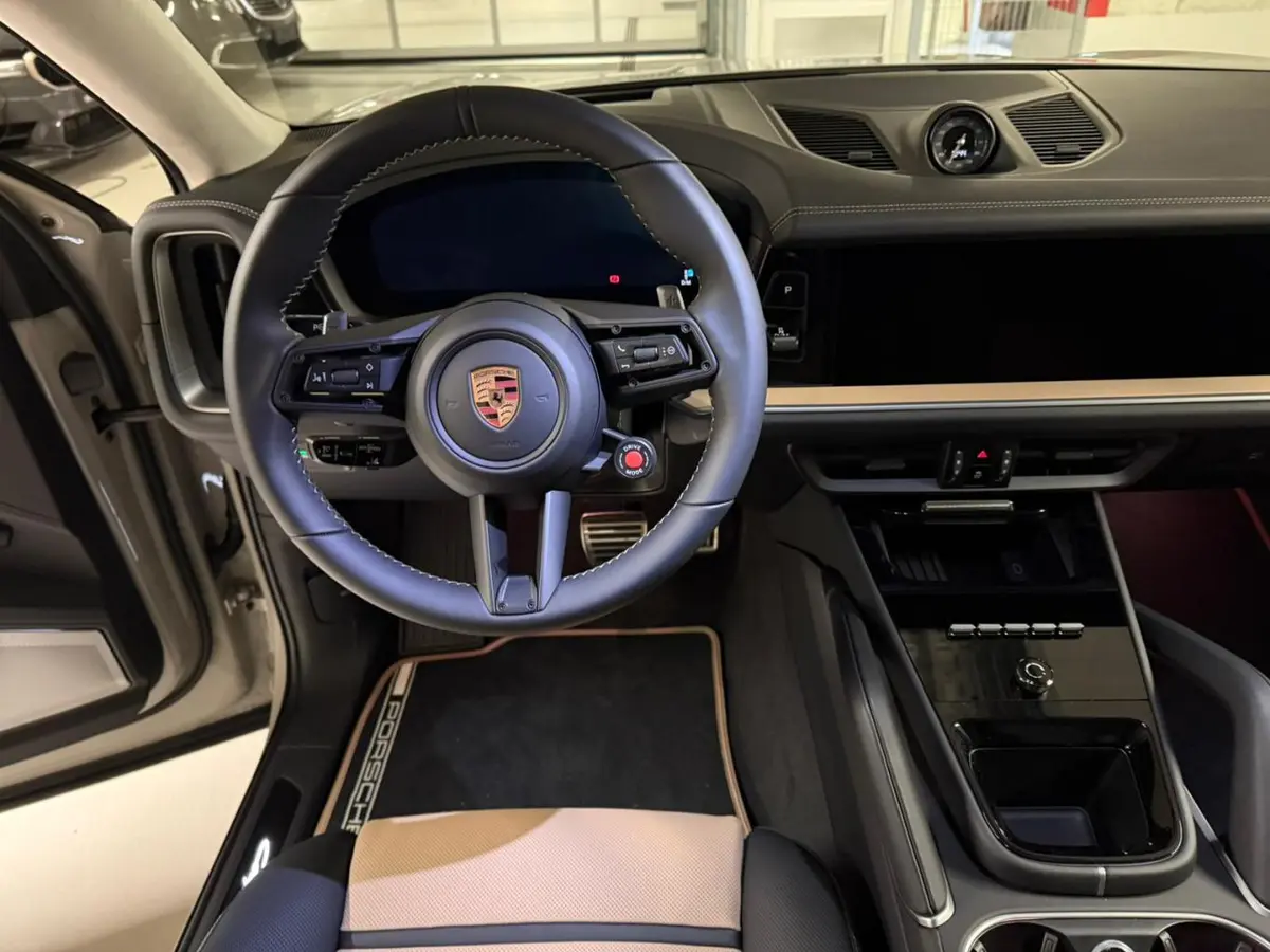 Porsche Cayenne Turbo E-Hybrid Coupé GT 2026, exterior — Venice Lux Car Rental, Venice. The Cayenne Turbo E-Hybrid Coupé GT pairs the everyday usability of a five-seat SUV with…