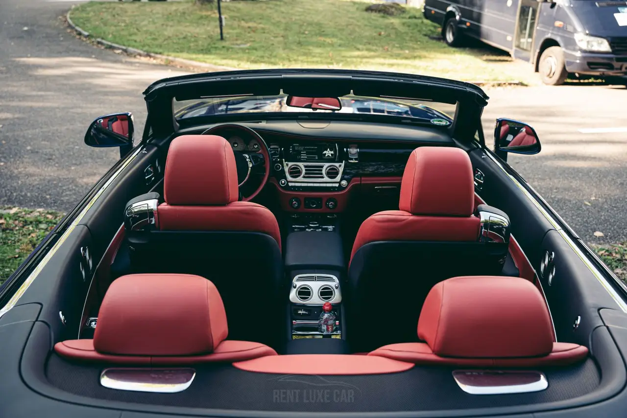 Rolls-Royce Dawn 2022, dashboard — Venice Lux Car Rental, Venice. The 2022 Rolls-Royce Dawn pairs 563 hp with a full drophead body built for slow,…