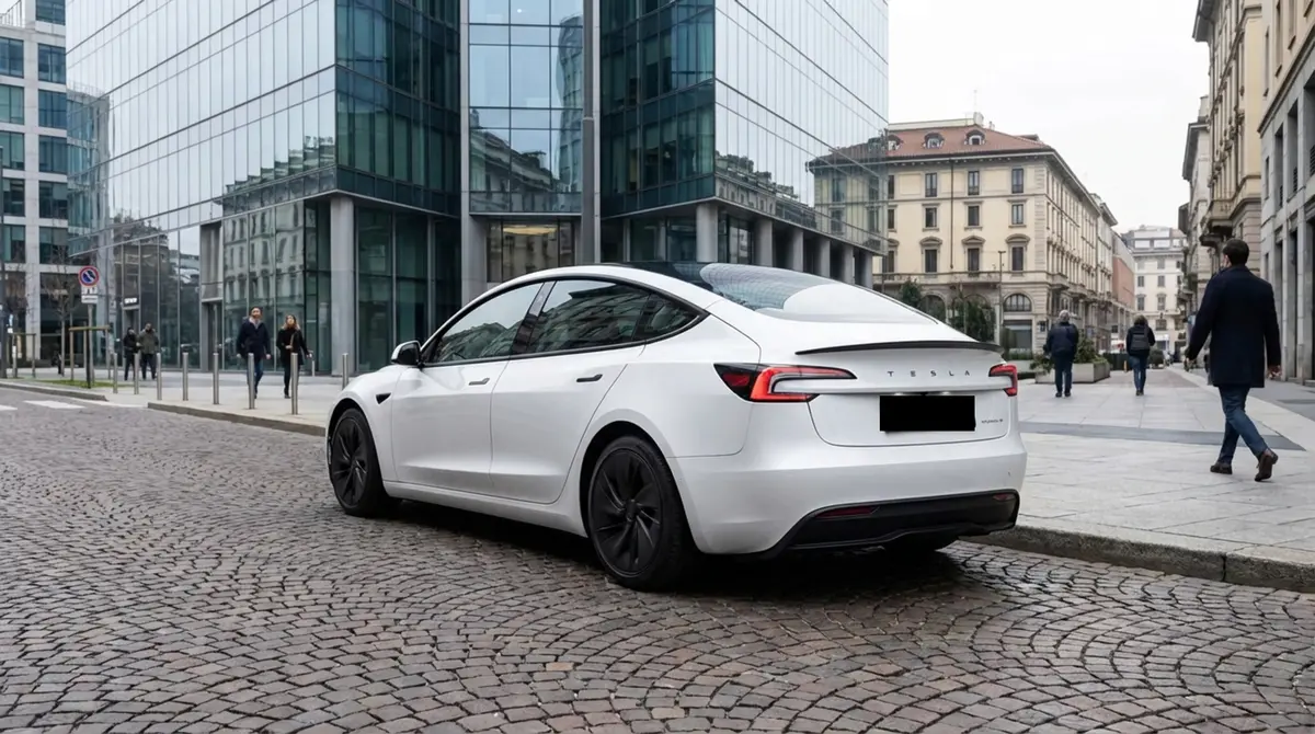 Tesla Model 3 Performance 2026, exterior — Venice Lux Car Rental, Venice. The 2026 Tesla Model 3 Performance brings 510 hp and instant electric response to a…