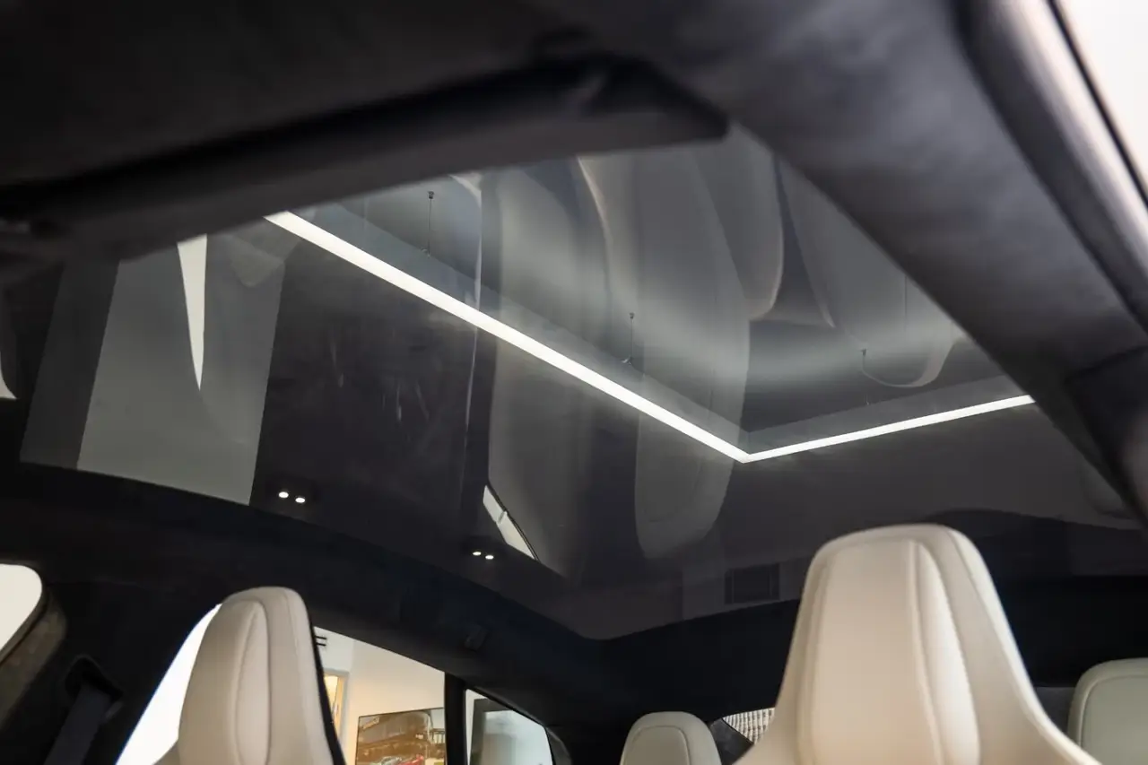 Tesla Model S Plaid 2025, exterior — Venice Lux Car Rental, Venice. The Model S Plaid trades the theatrics of a combustion supercar for something quieter…